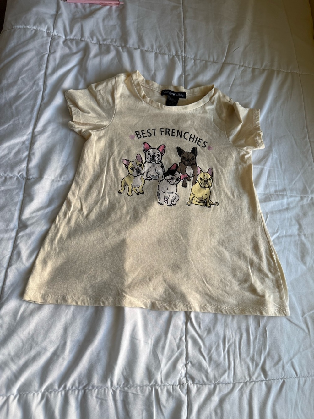 Girls' Cream 'Best Frenchies' Graphic Tee
